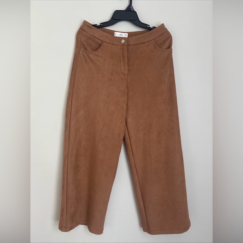 Mango Camel Suede pant